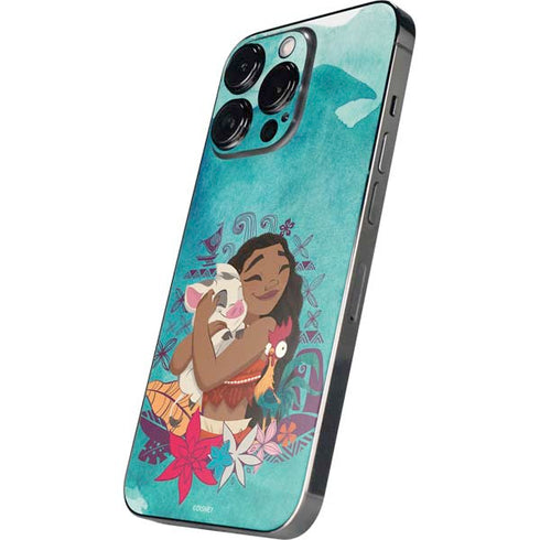 Disney Princess Moana with Pua and Heihei iPhone 14 Pro Skin